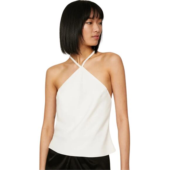Amanda Uprichard Melonie Top in White Size Small - Picture 2 of 4